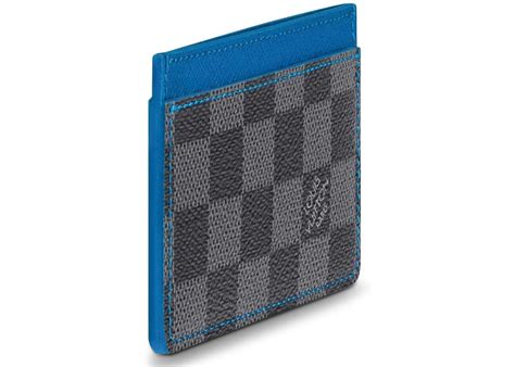 louis vuitton card holder damier graphite grey blue|Products by Louis Vuitton: Double Card Holder.